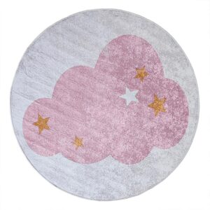 Alfombra Circular Nube Rosa AK 29