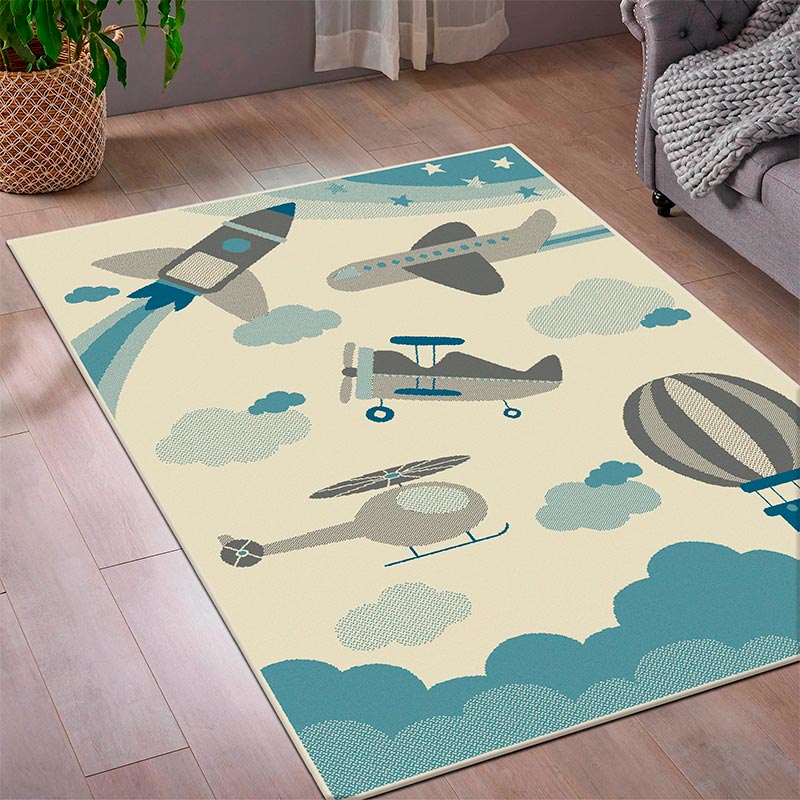 Alfombra 704478 94933 Creme Blue - Imagen 2